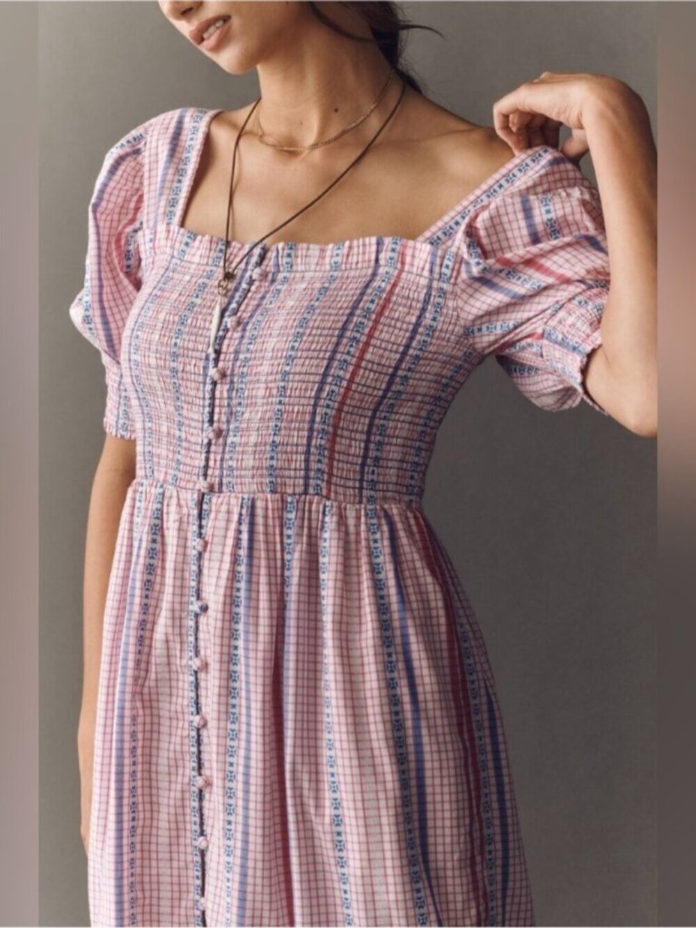 NWT Size XL - By Anthropologie Peregrine Cotton Puff-Sleeve Midi Dress (US$ 188) - Picture 7 of 16